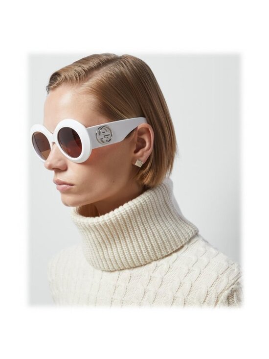 GUCCI Fashion Show 54MM WHITE Round Sunglasses GG1647S 003 main image 6